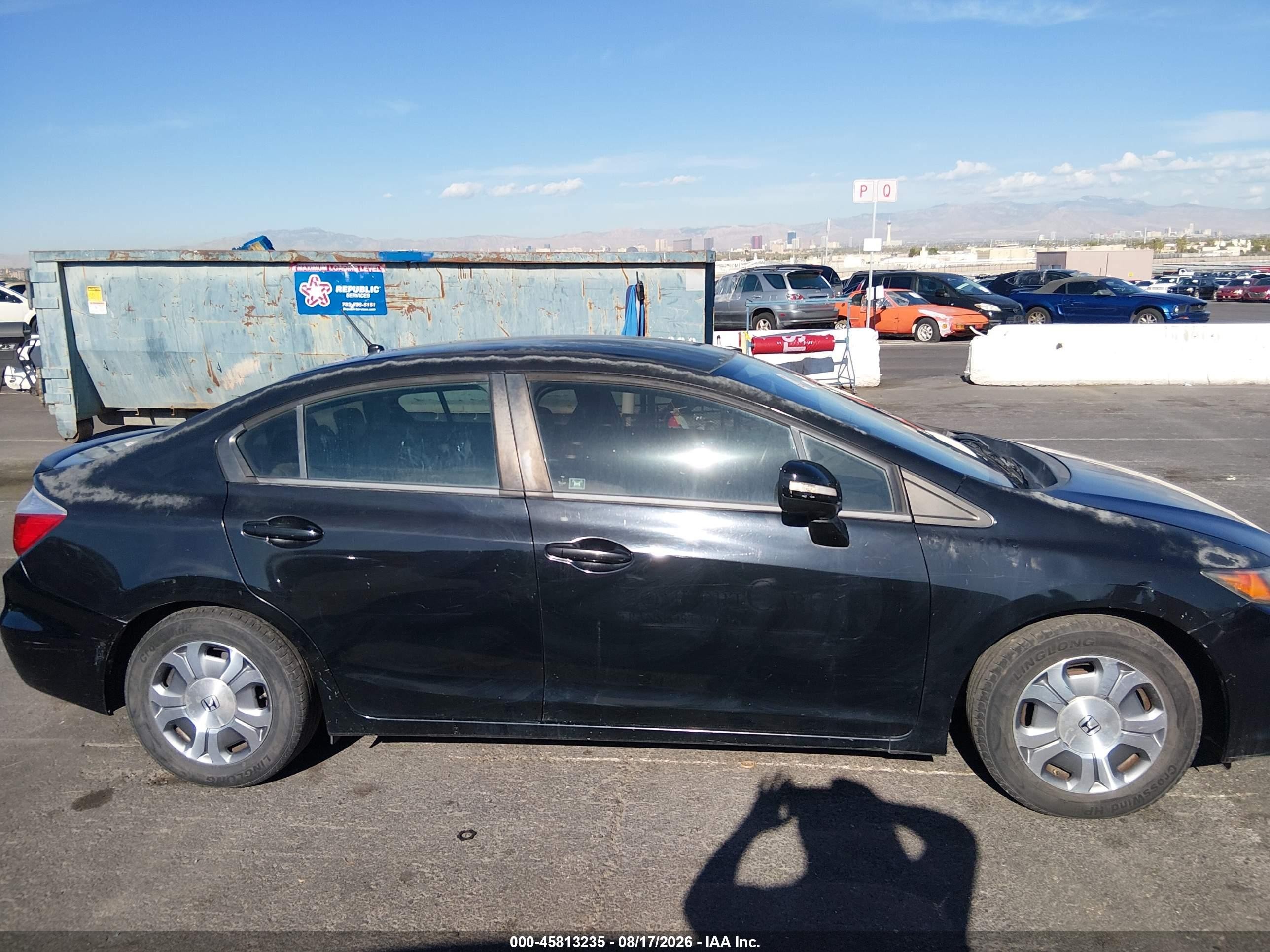 2012 Honda Civic Hybrid   Black vin: JHMFB4F20CS002410