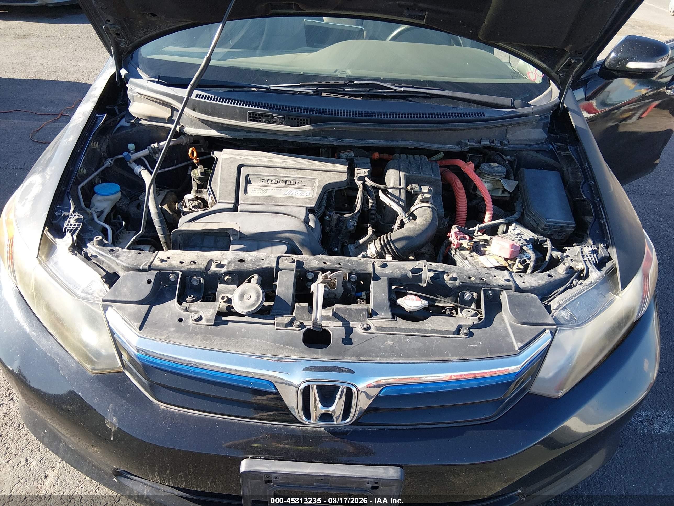2012 Honda Civic Hybrid   Black vin: JHMFB4F20CS002410