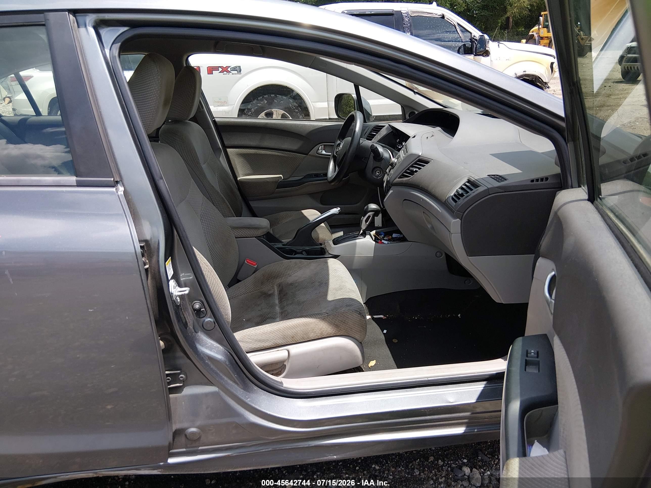2012 Honda Civic Hybrid   Gray vin: JHMFB4F20CS003590