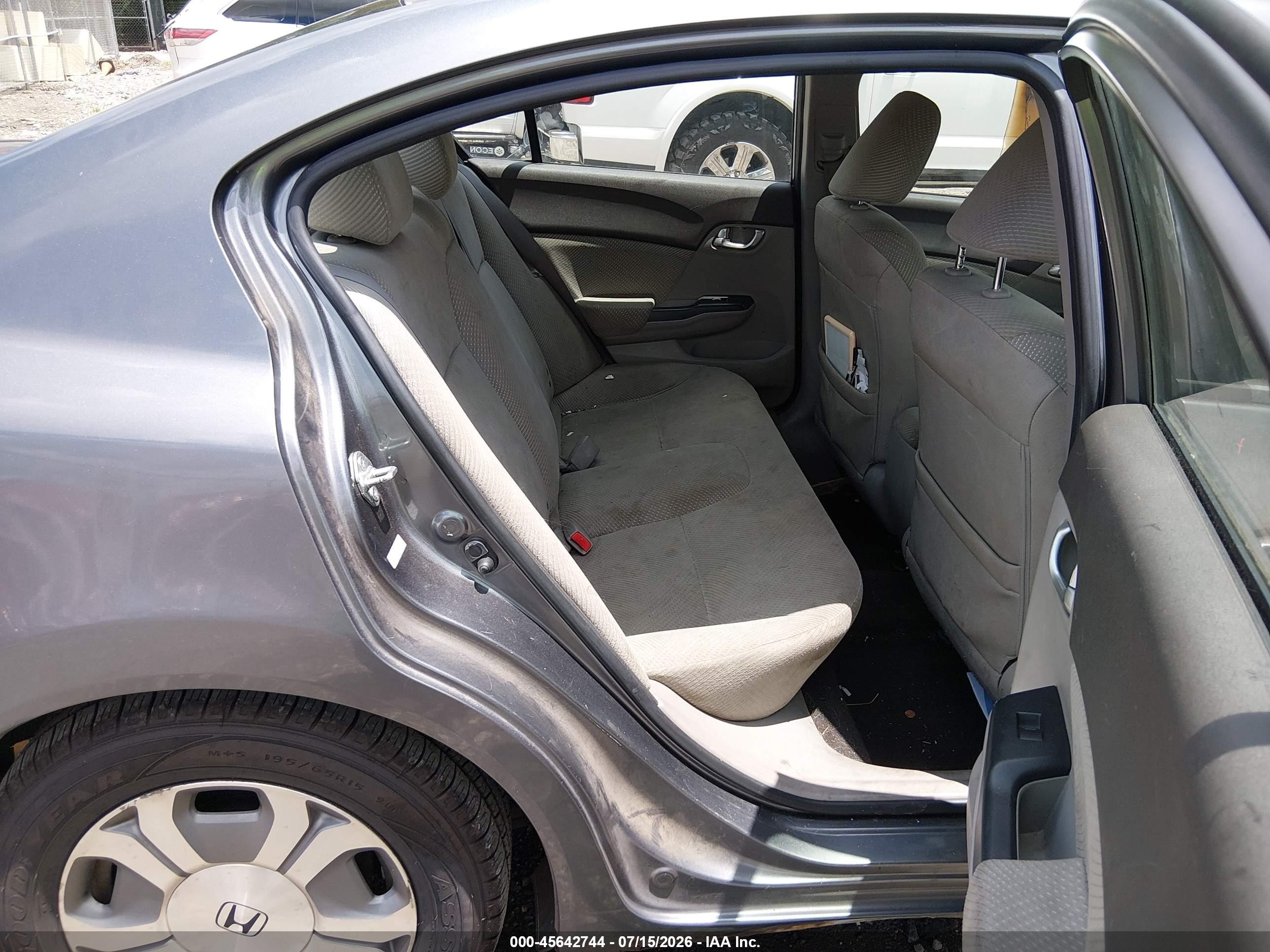 2012 Honda Civic Hybrid   Gray vin: JHMFB4F20CS003590