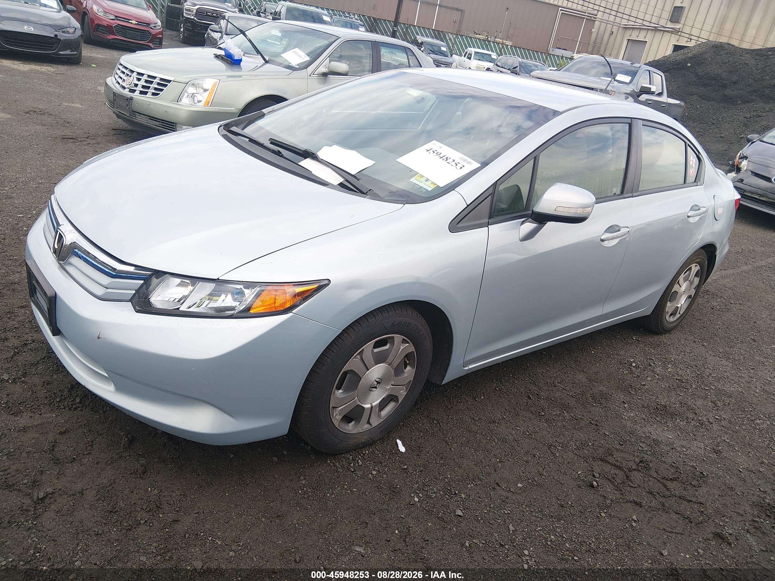 2012 Honda Civic Hybrid   Light Blue vin: JHMFB4F20CS008837