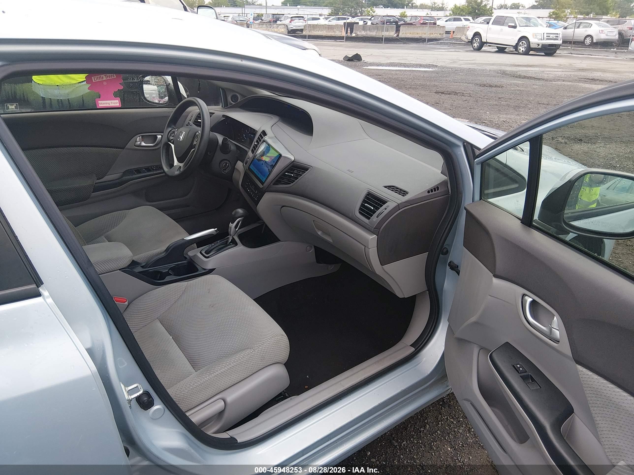 2012 Honda Civic Hybrid   Light Blue vin: JHMFB4F20CS008837