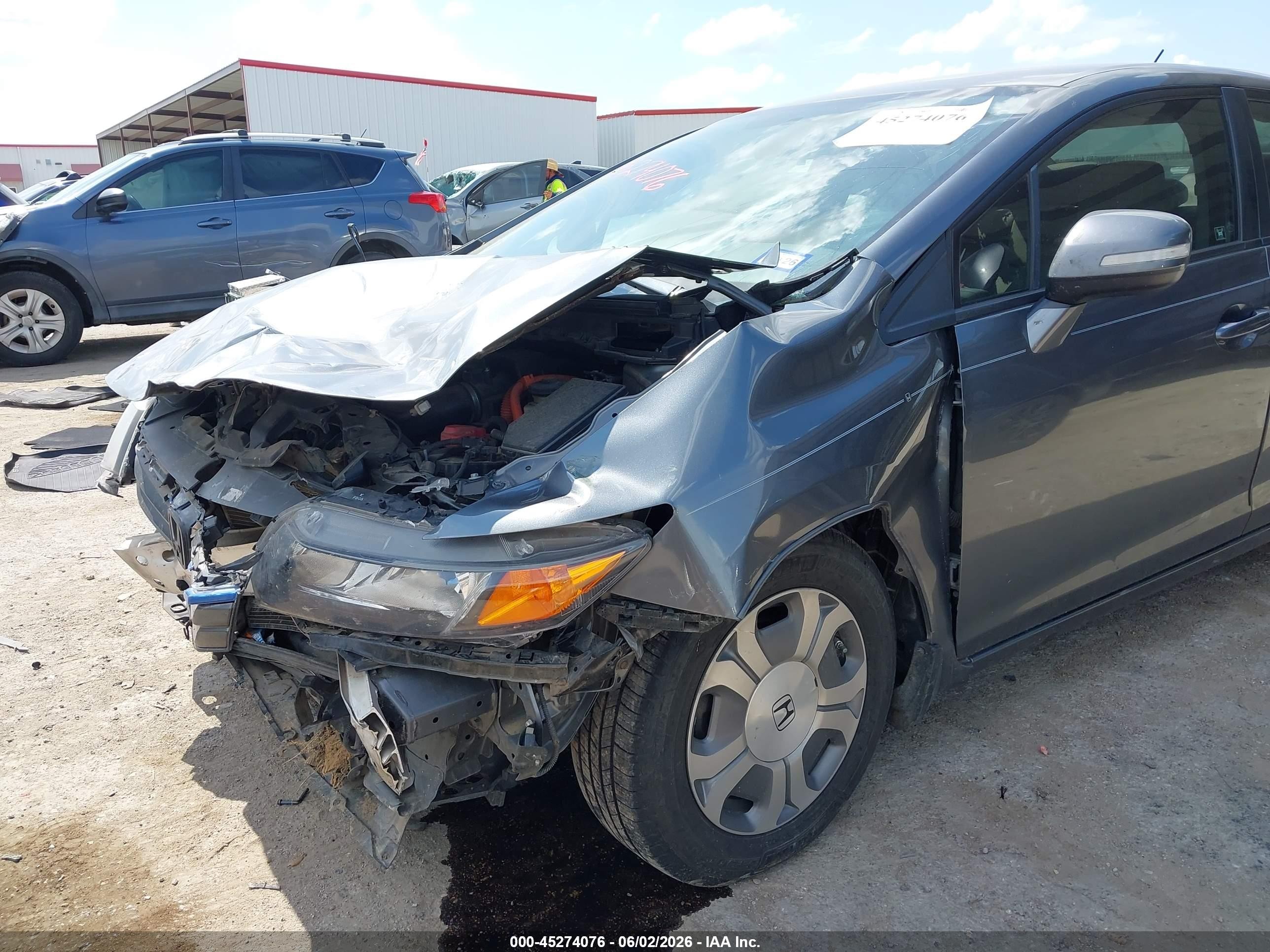 2012 Honda Civic Hybrid Gray vin: JHMFB4F21CS002898