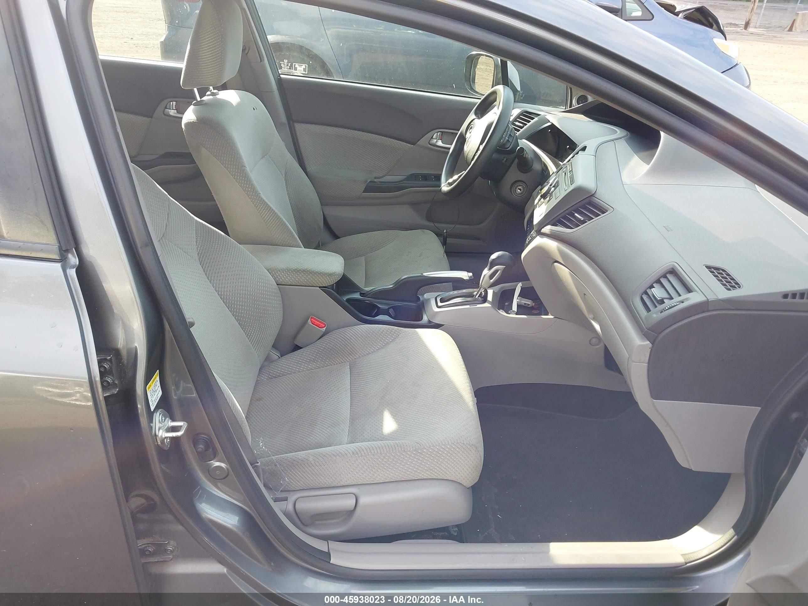 2012 Honda Civic Hybrid   Gray vin: JHMFB4F21CS006210