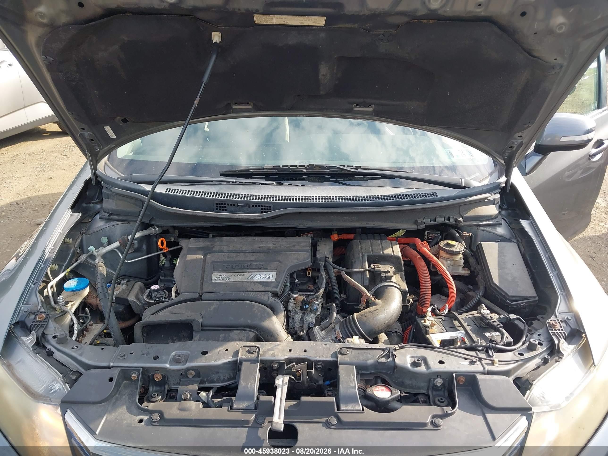 2012 Honda Civic Hybrid   Gray vin: JHMFB4F21CS006210