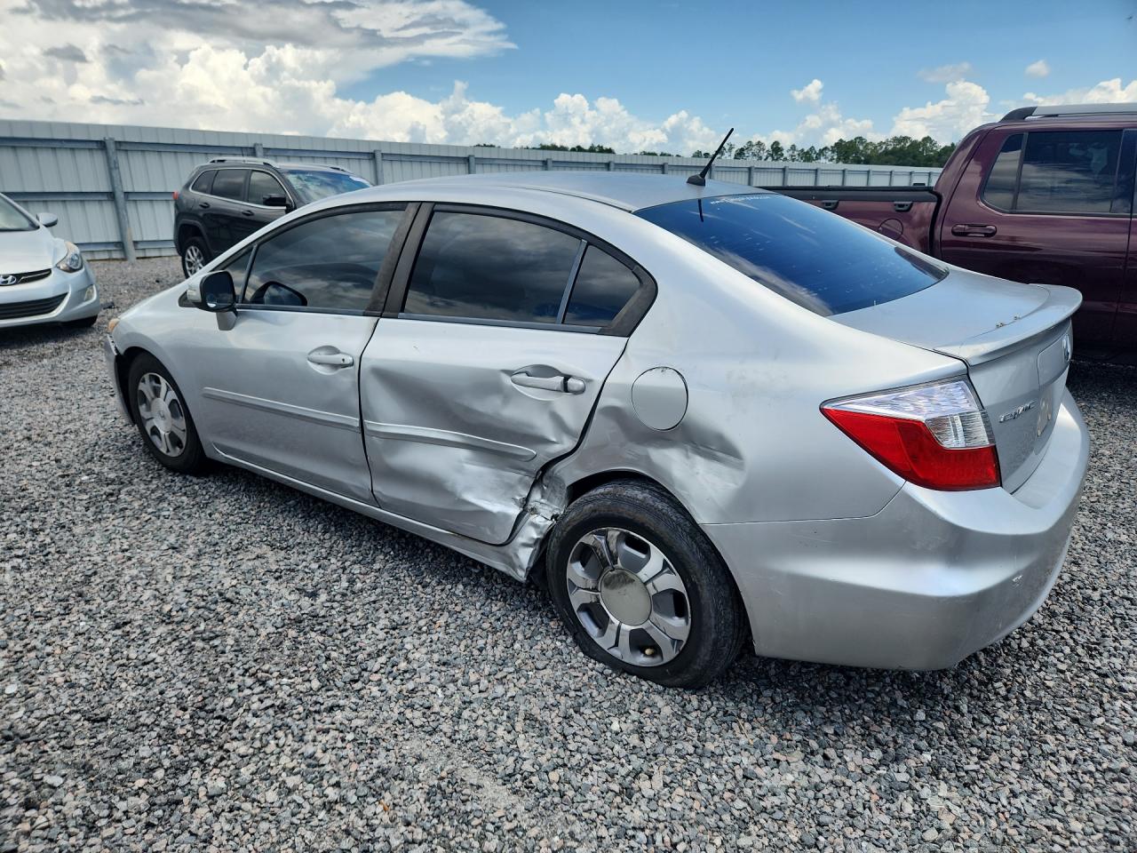 2012 Honda Civic Hybrid Silver vin: JHMFB4F21CS008751
