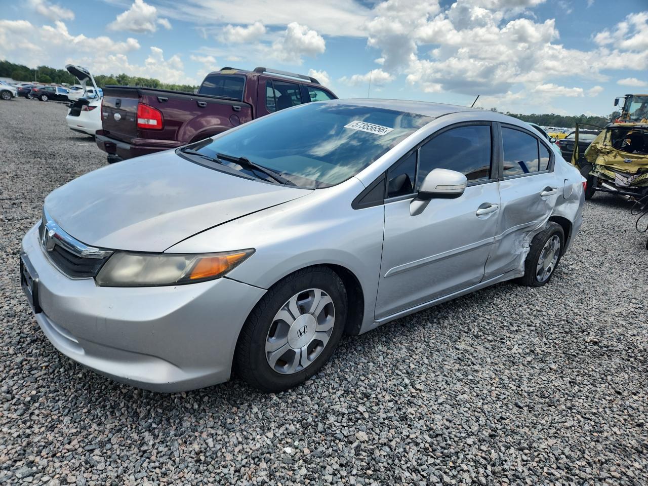 2012 Honda Civic Hybrid Silver vin: JHMFB4F21CS008751