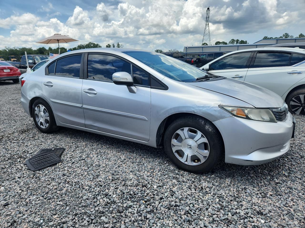 2012 Honda Civic Hybrid Silver vin: JHMFB4F21CS008751