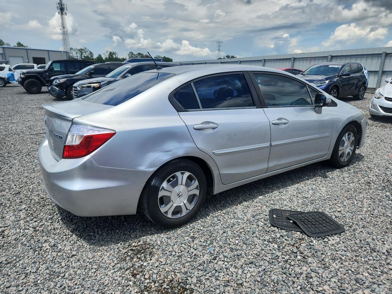 2012 Honda Civic Hybrid Silver vin: JHMFB4F21CS008751
