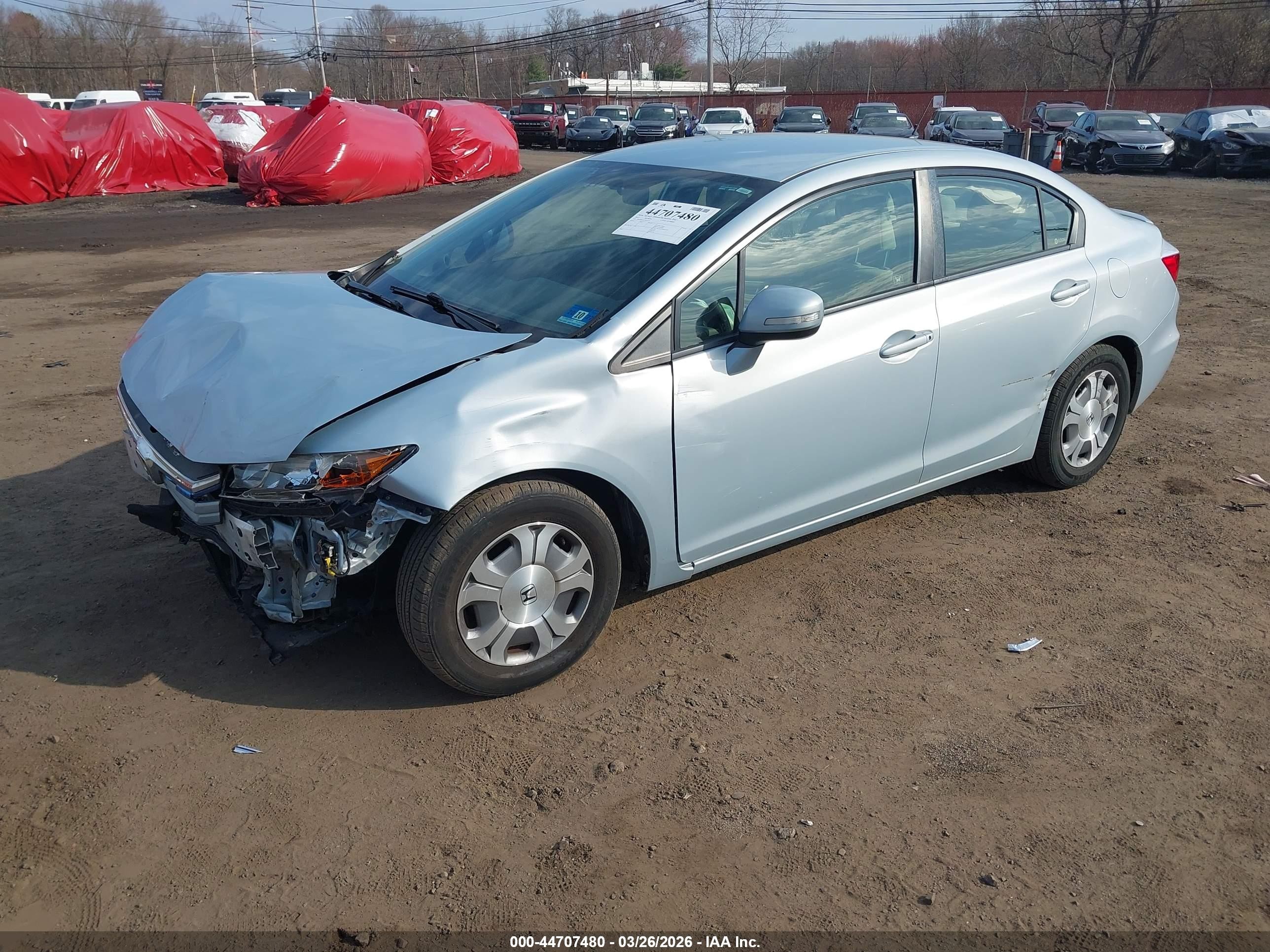 2012 Honda Civic Hybrid Light Blue vin: JHMFB4F21CS011231