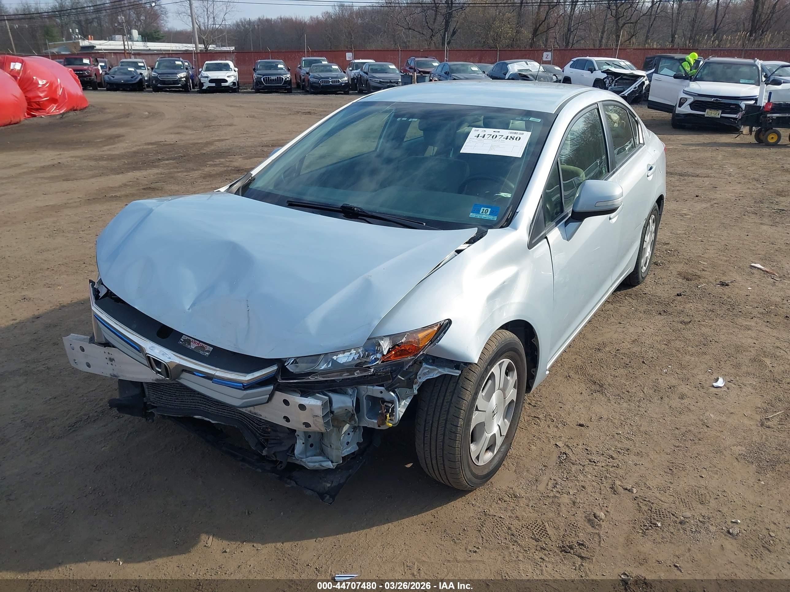 2012 Honda Civic Hybrid Light Blue vin: JHMFB4F21CS011231