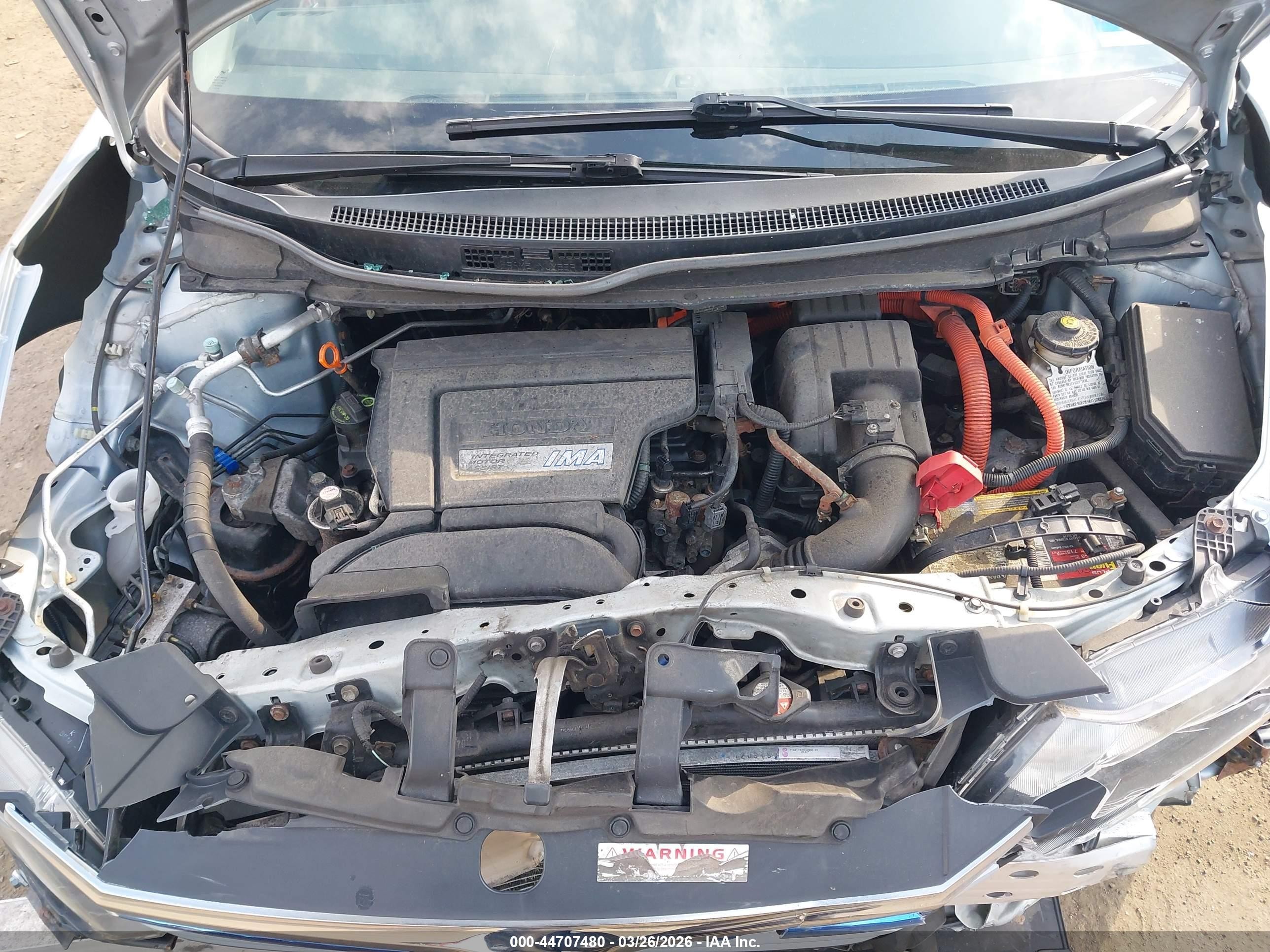 2012 Honda Civic Hybrid Light Blue vin: JHMFB4F21CS011231