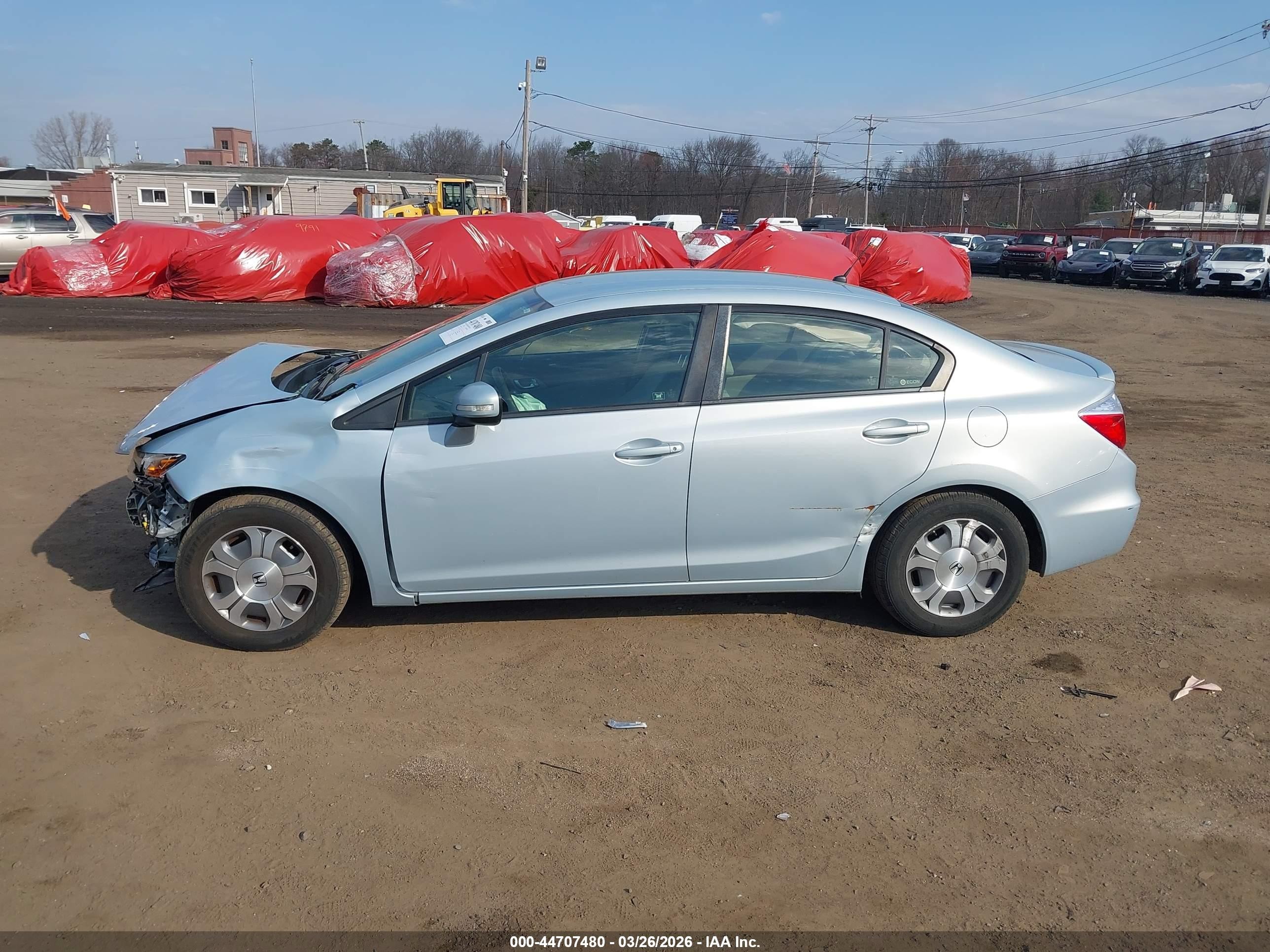 2012 Honda Civic Hybrid Light Blue vin: JHMFB4F21CS011231