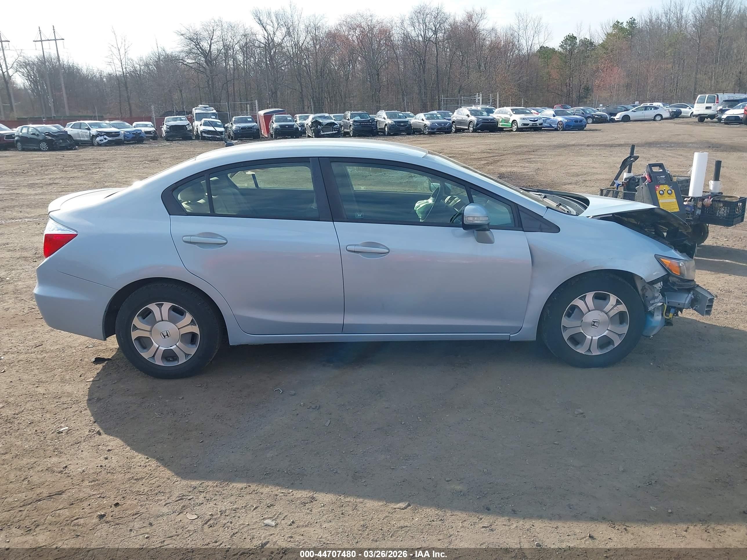 2012 Honda Civic Hybrid Light Blue vin: JHMFB4F21CS011231
