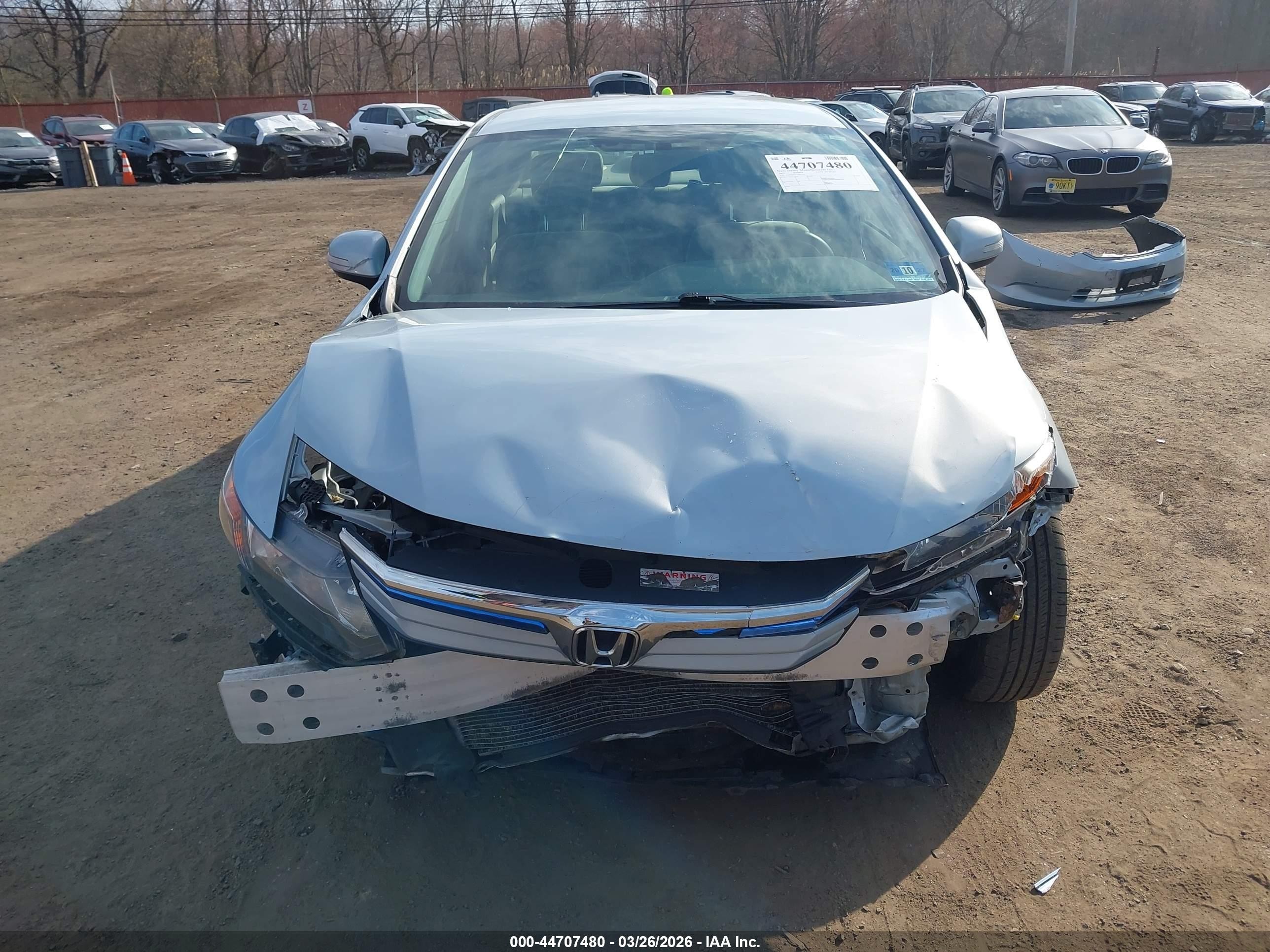 2012 Honda Civic Hybrid Light Blue vin: JHMFB4F21CS011231