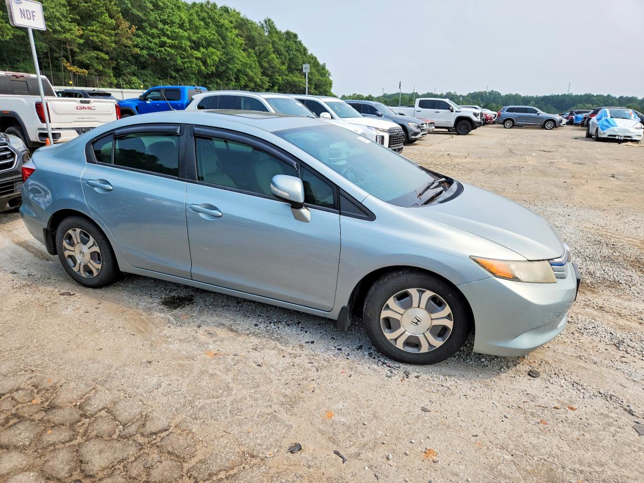 2012 Honda Civic Hybrid Blue vin: JHMFB4F22CS001288