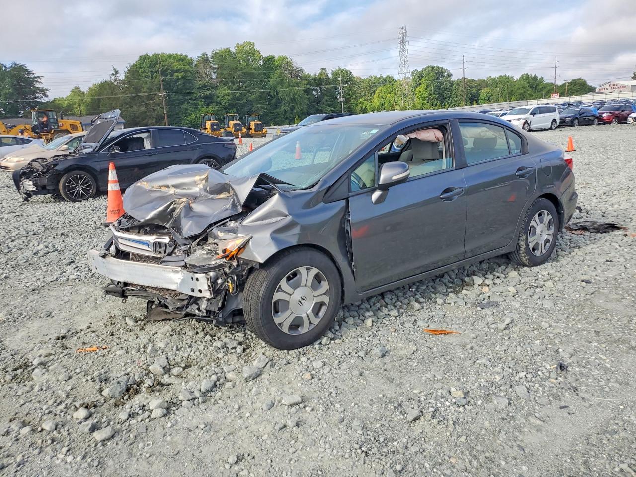 2012 Honda Civic Hybrid Gray vin: JHMFB4F22CS003607