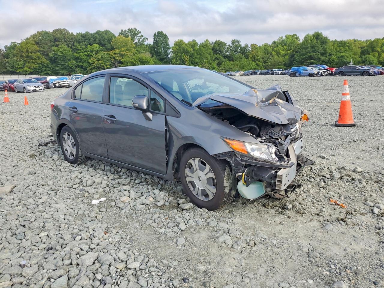 2012 Honda Civic Hybrid Gray vin: JHMFB4F22CS003607