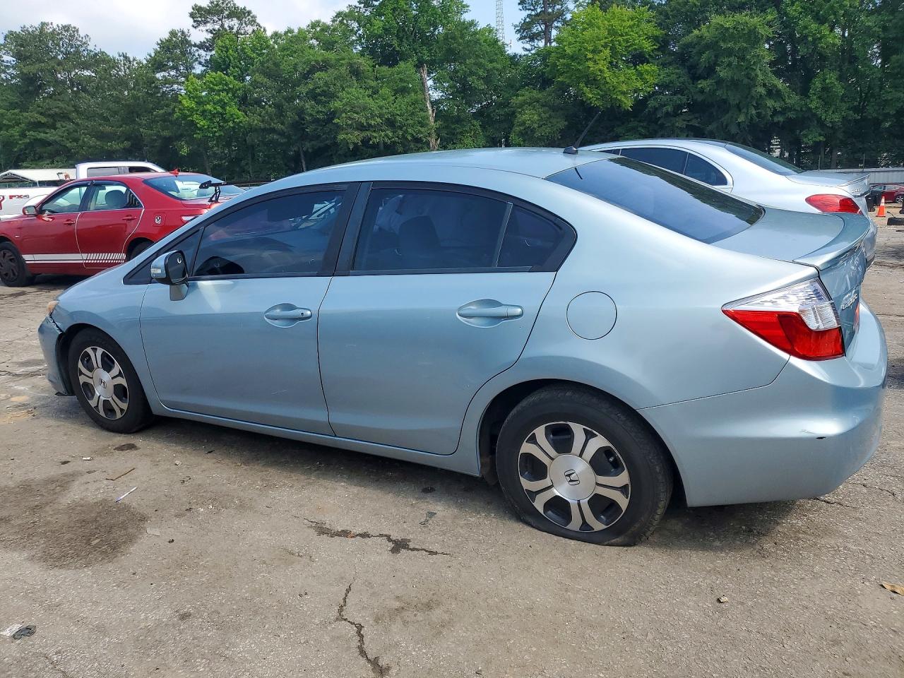 2012 Honda Civic Hybrid Blue vin: JHMFB4F22CS010993