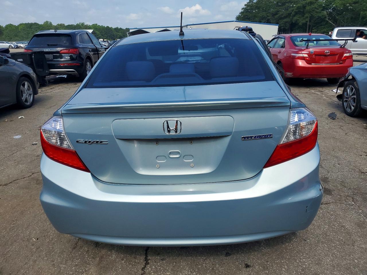 2012 Honda Civic Hybrid Blue vin: JHMFB4F22CS010993