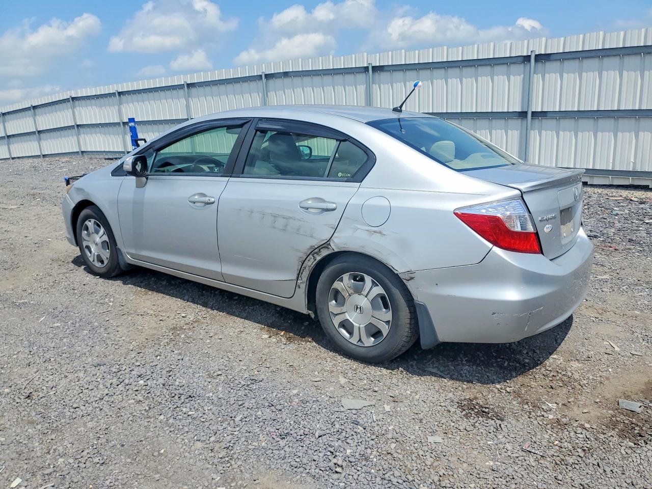 2012 Honda Civic Hybrid Silver vin: JHMFB4F22CS011447