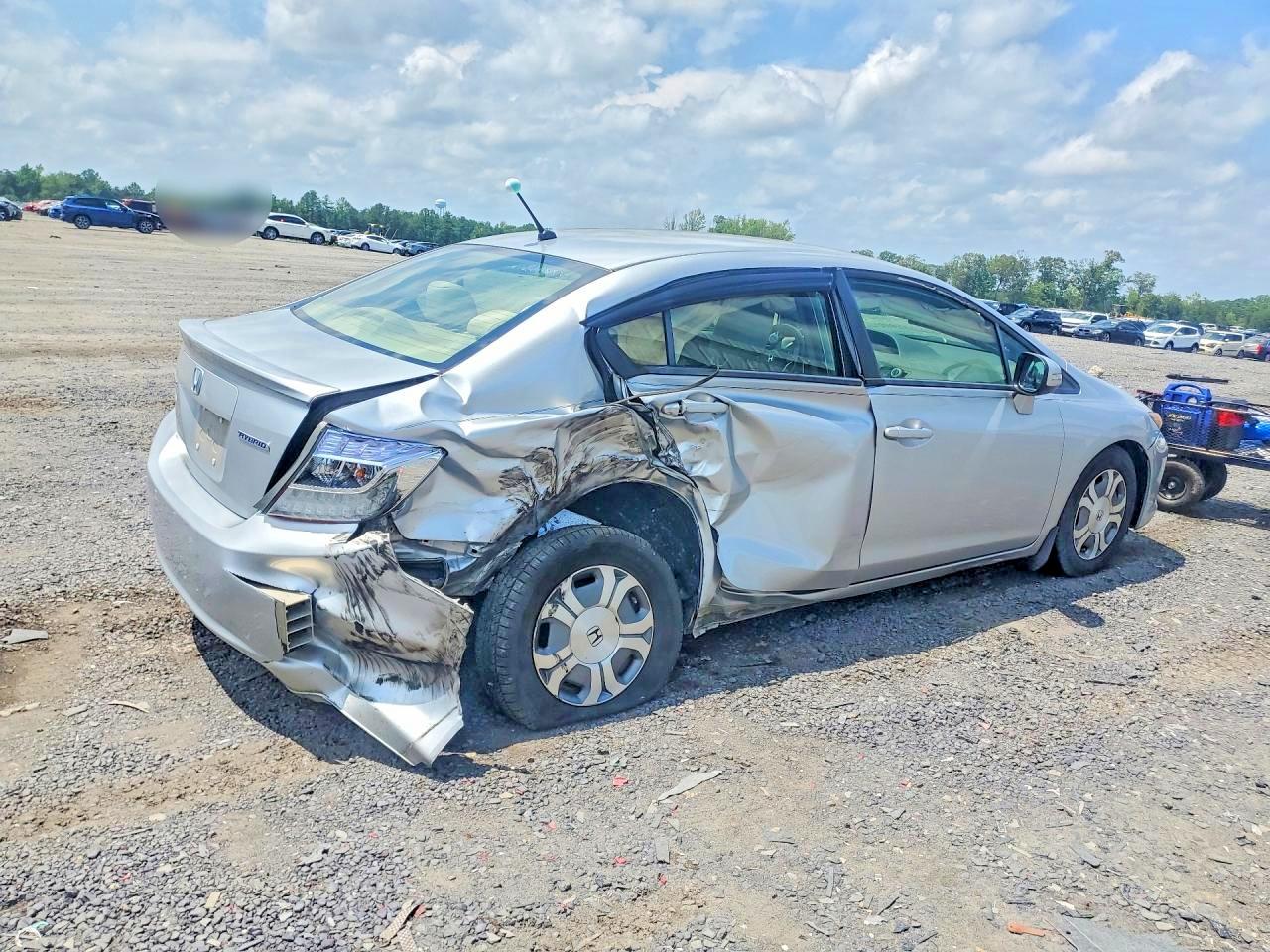 2012 Honda Civic Hybrid Silver vin: JHMFB4F22CS011447