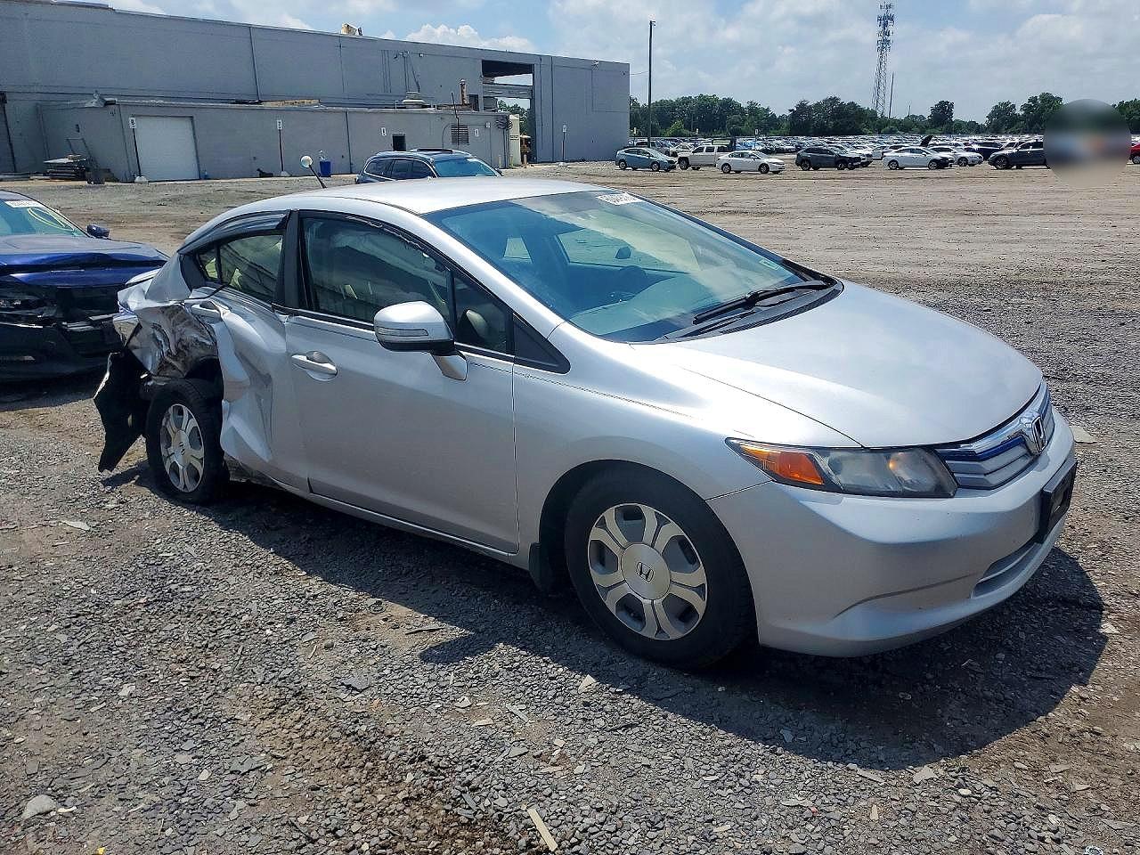2012 Honda Civic Hybrid Silver vin: JHMFB4F22CS011447