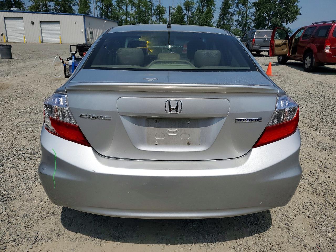 2012 Honda Civic Hybrid Silver vin: JHMFB4F23CS002854
