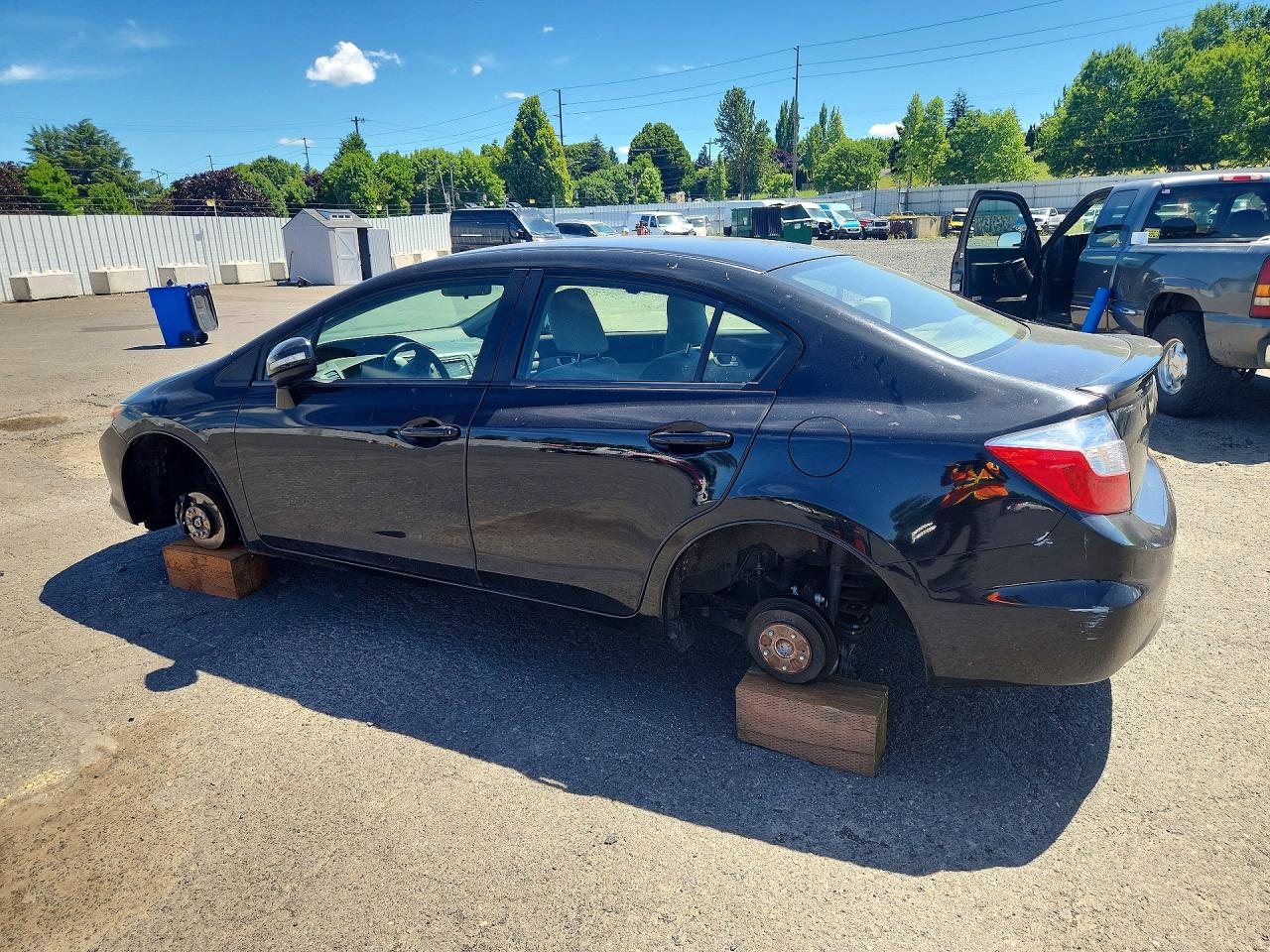 2012 Honda Civic Hybrid Black vin: JHMFB4F23CS006063
