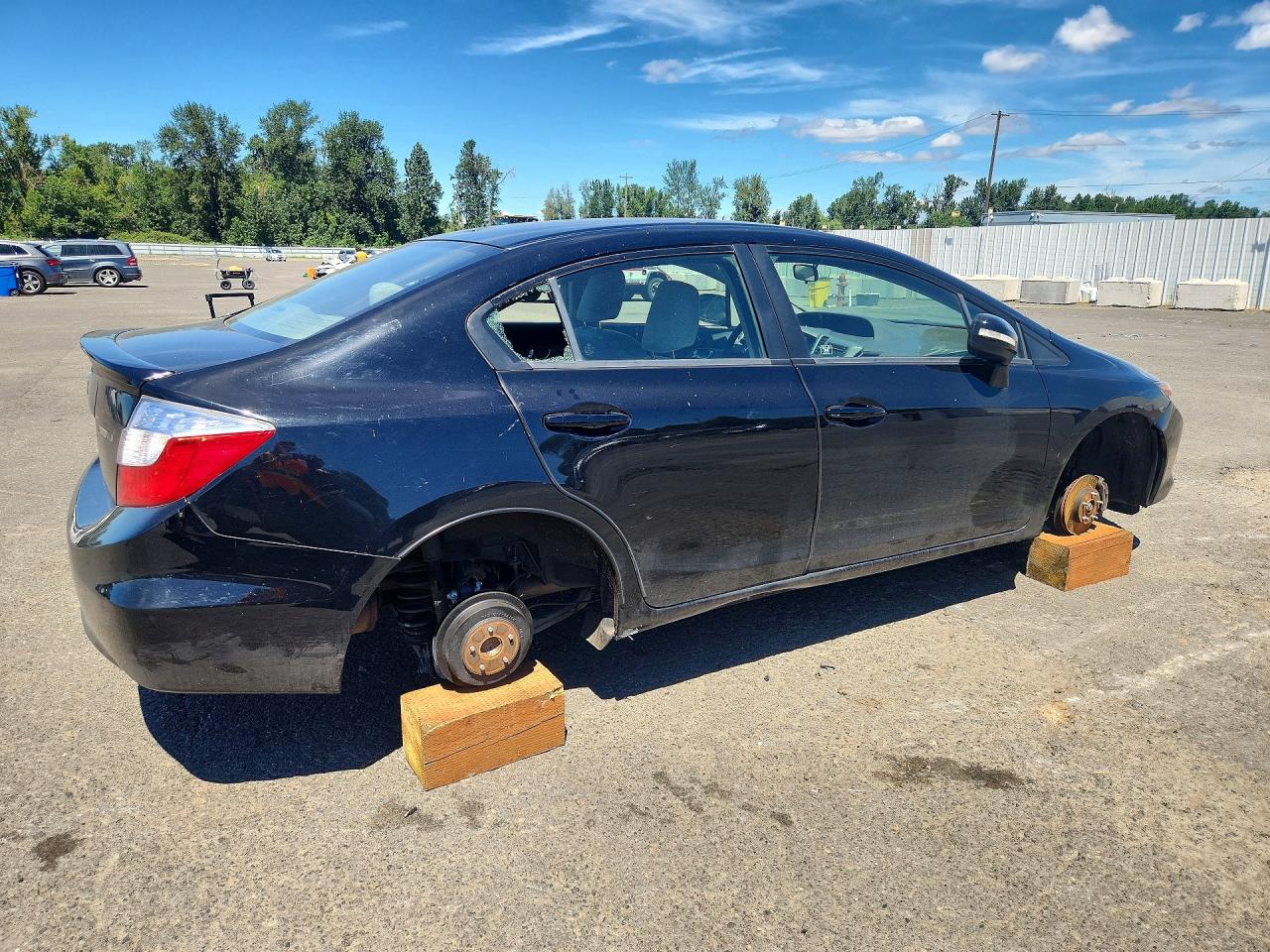 2012 Honda Civic Hybrid Black vin: JHMFB4F23CS006063