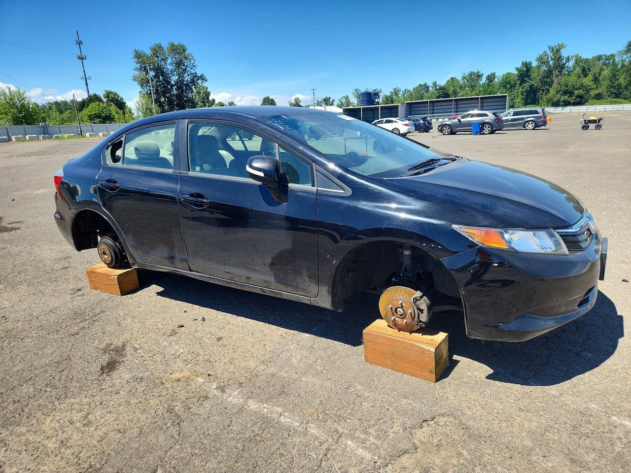 2012 Honda Civic Hybrid Black vin: JHMFB4F23CS006063