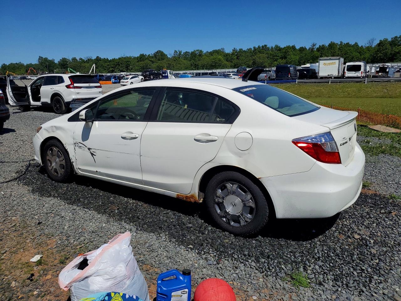 2012 Honda Civic Hybrid White vin: JHMFB4F23CS010047