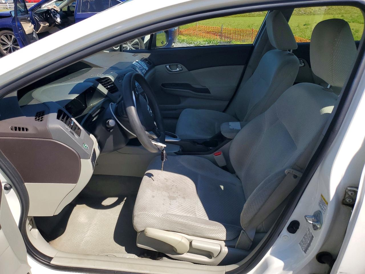 2012 Honda Civic Hybrid White vin: JHMFB4F23CS010047