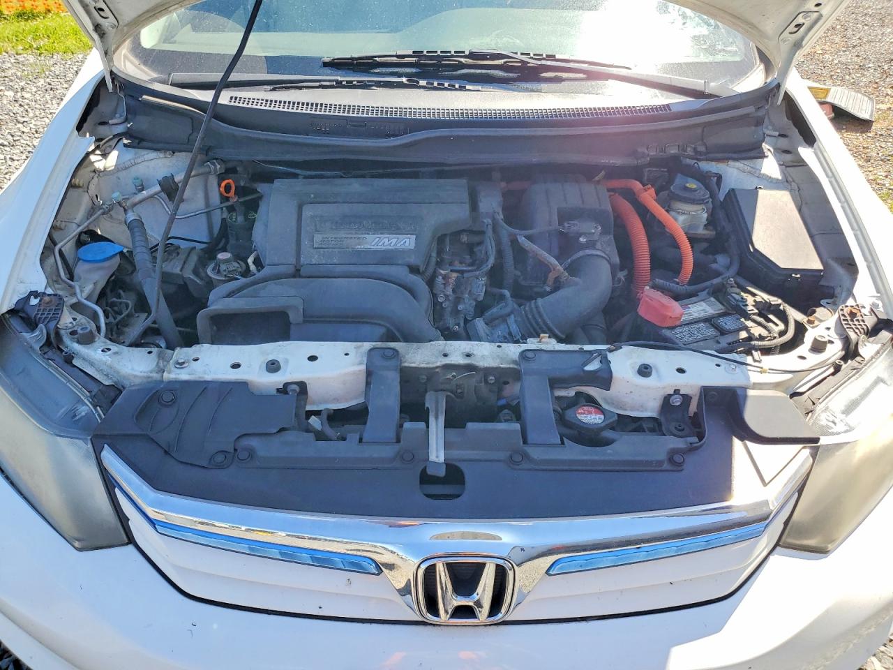 2012 Honda Civic Hybrid White vin: JHMFB4F23CS010047