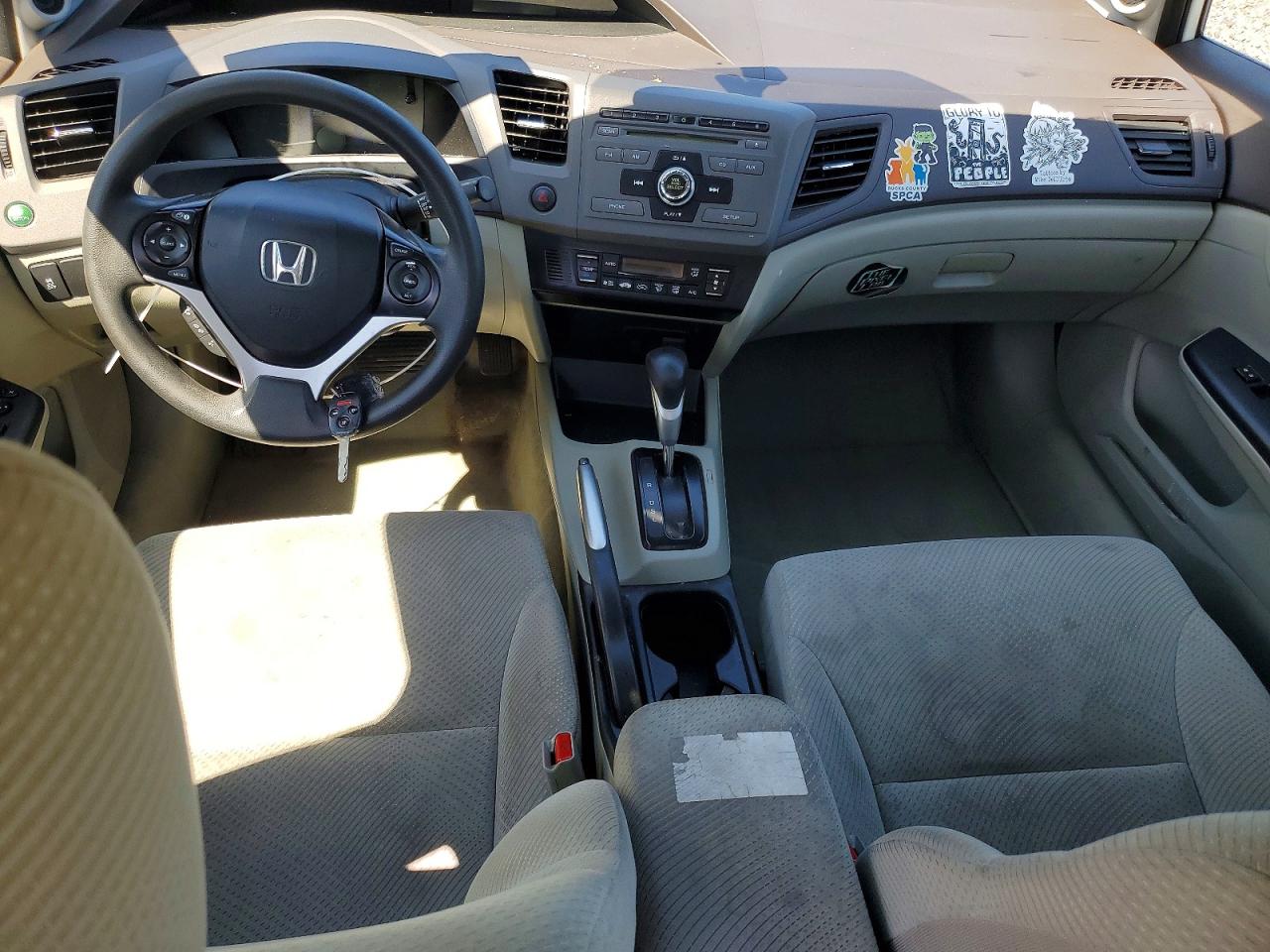 2012 Honda Civic Hybrid White vin: JHMFB4F23CS010047