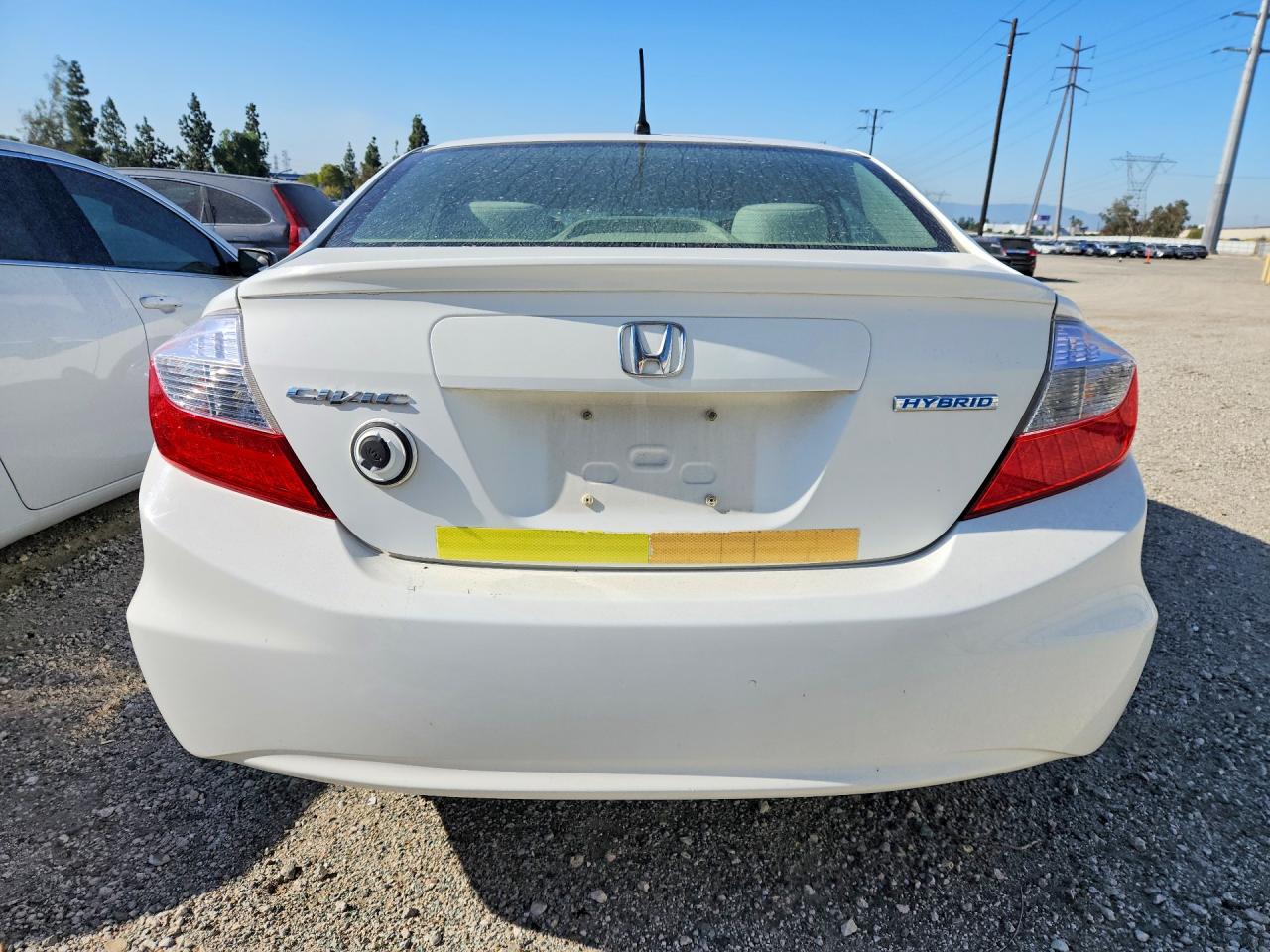 2012 Honda Civic Hybrid White vin: JHMFB4F23CS010663