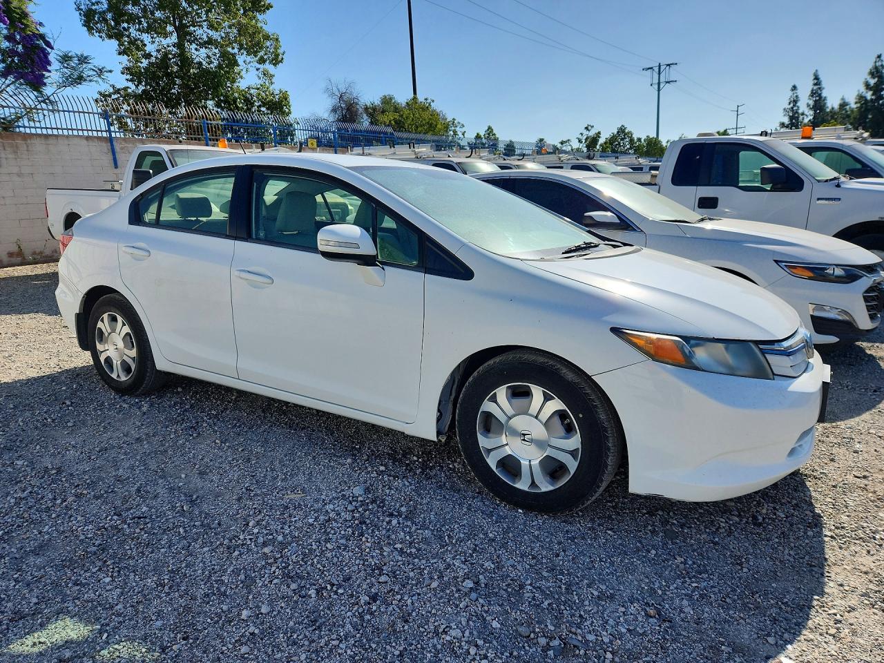 2012 Honda Civic Hybrid White vin: JHMFB4F23CS010663