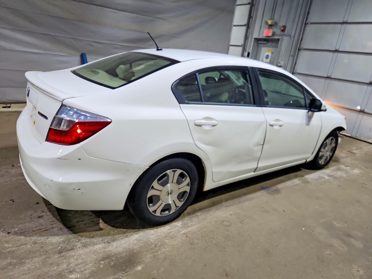 2012 Honda Civic Hybrid White vin: JHMFB4F23CS011165