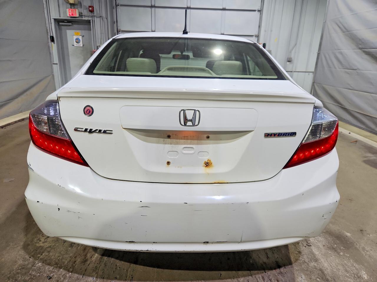 2012 Honda Civic Hybrid White vin: JHMFB4F23CS011165
