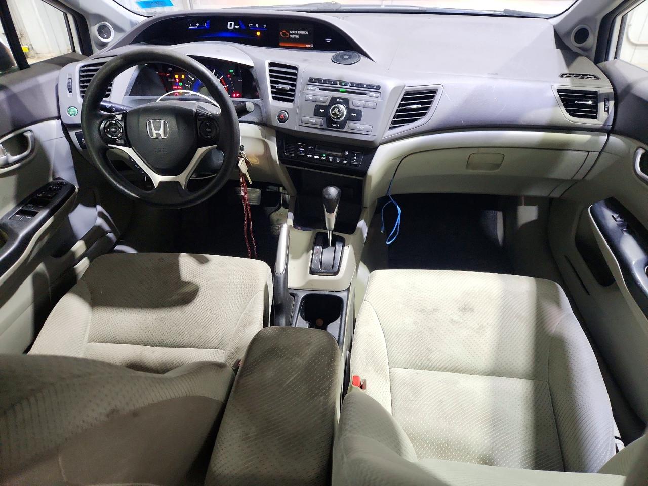 2012 Honda Civic Hybrid White vin: JHMFB4F23CS011165