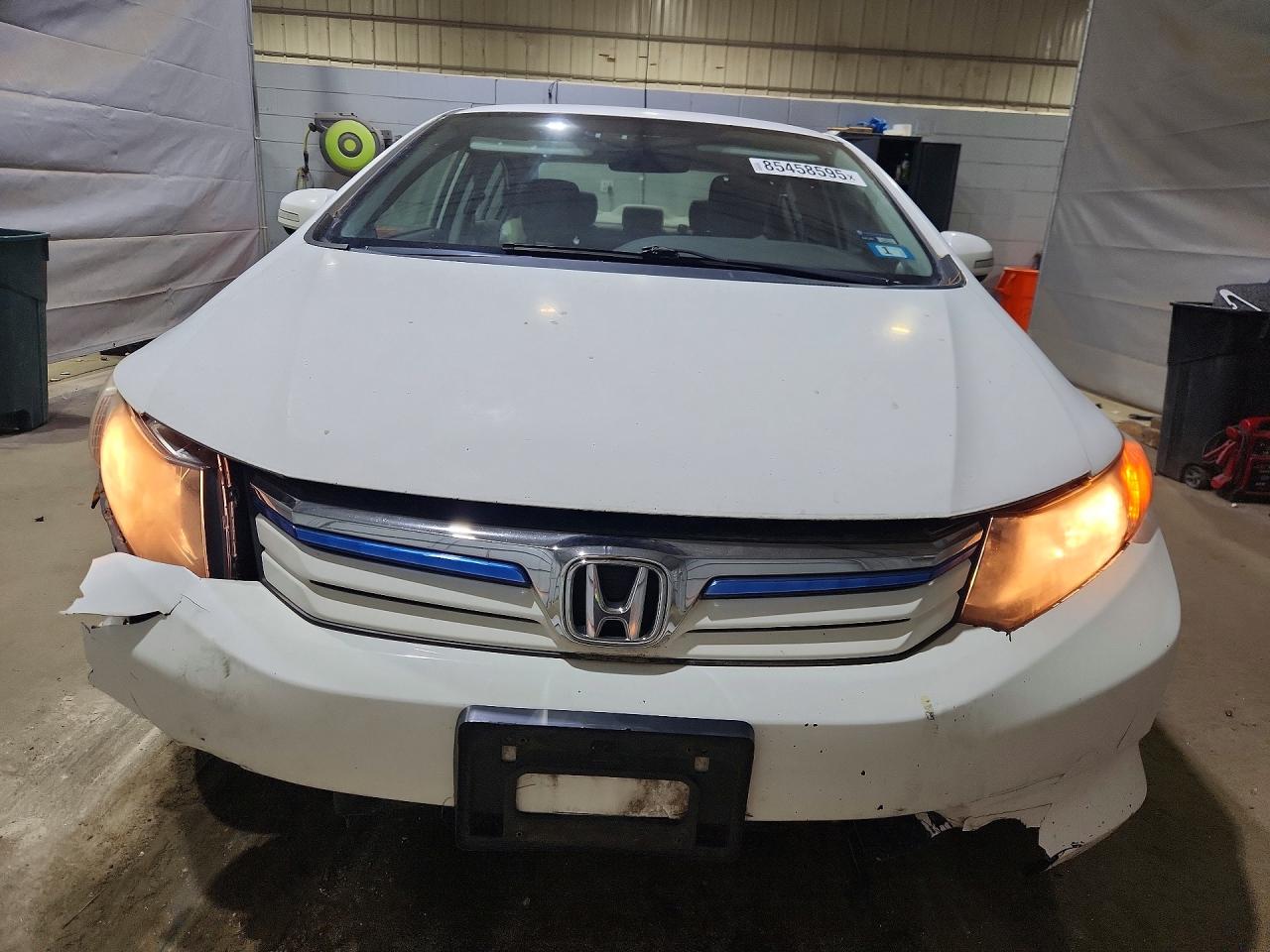 2012 Honda Civic Hybrid White vin: JHMFB4F23CS011165