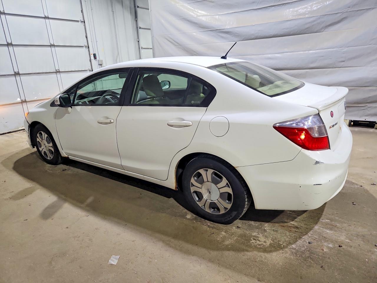 2012 Honda Civic Hybrid White vin: JHMFB4F23CS011165