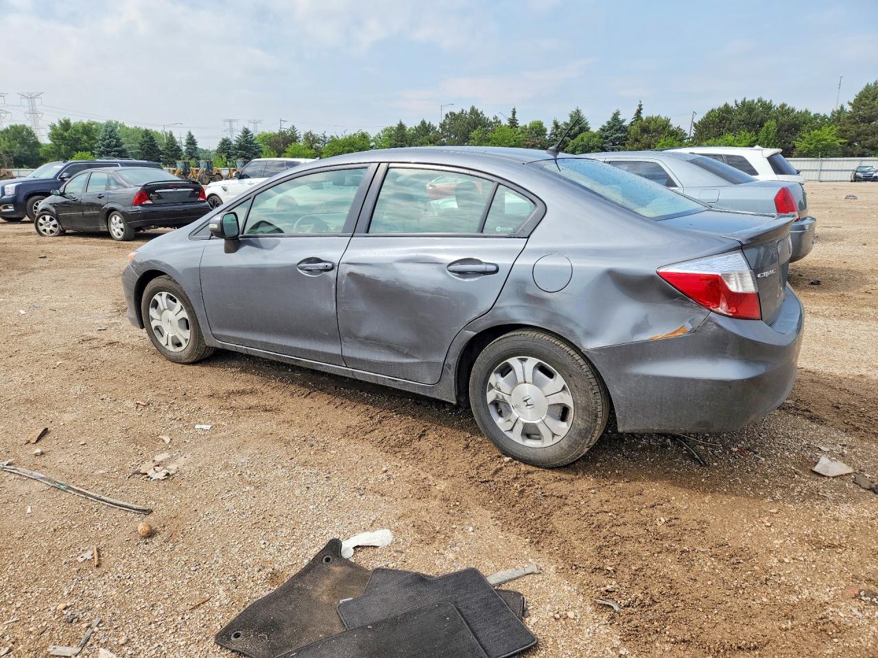 2012 Honda Civic Hybrid Gray vin: JHMFB4F24CS004029