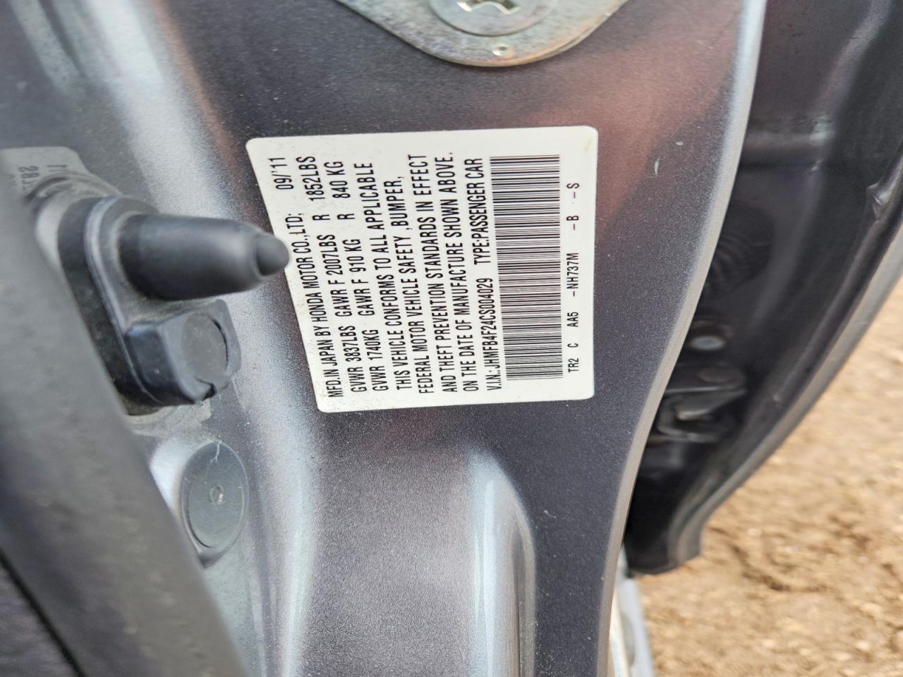 2012 Honda Civic Hybrid Gray vin: JHMFB4F24CS004029