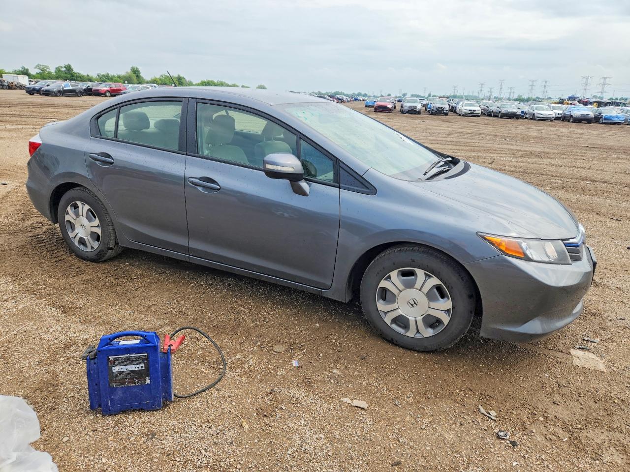 2012 Honda Civic Hybrid Gray vin: JHMFB4F24CS004029
