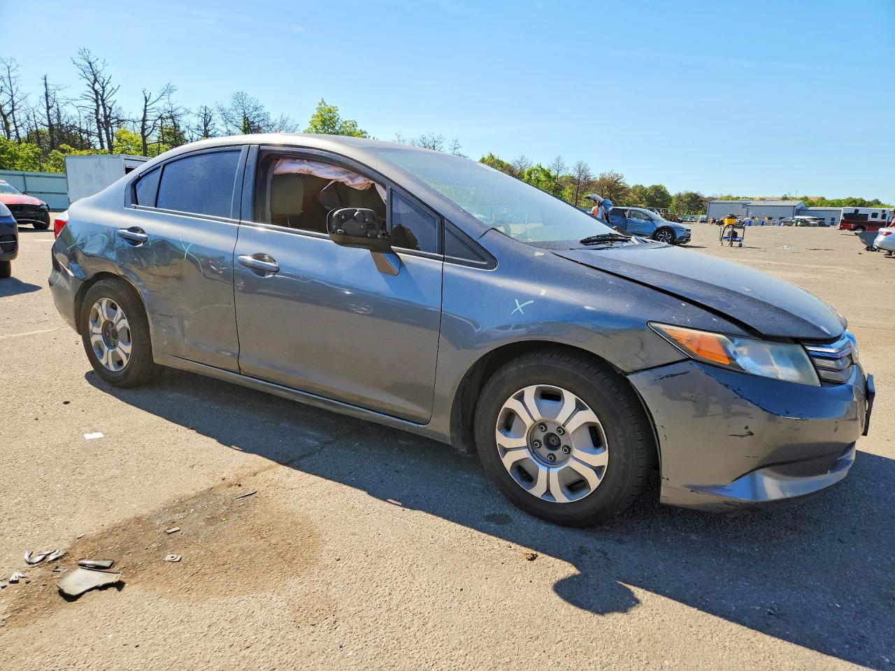 2012 Honda Civic Hybrid Silver vin: JHMFB4F24CS006704