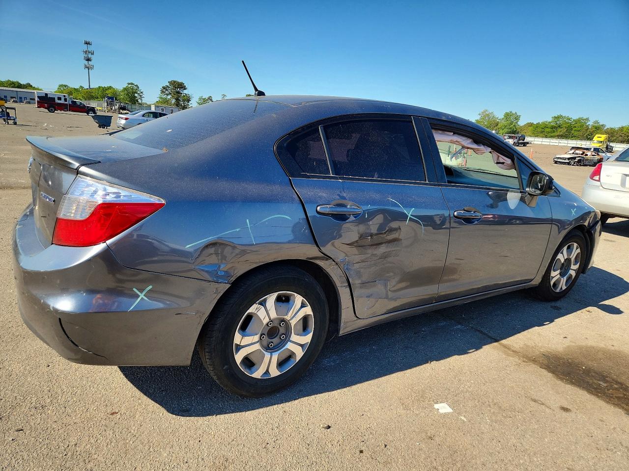 2012 Honda Civic Hybrid Silver vin: JHMFB4F24CS006704