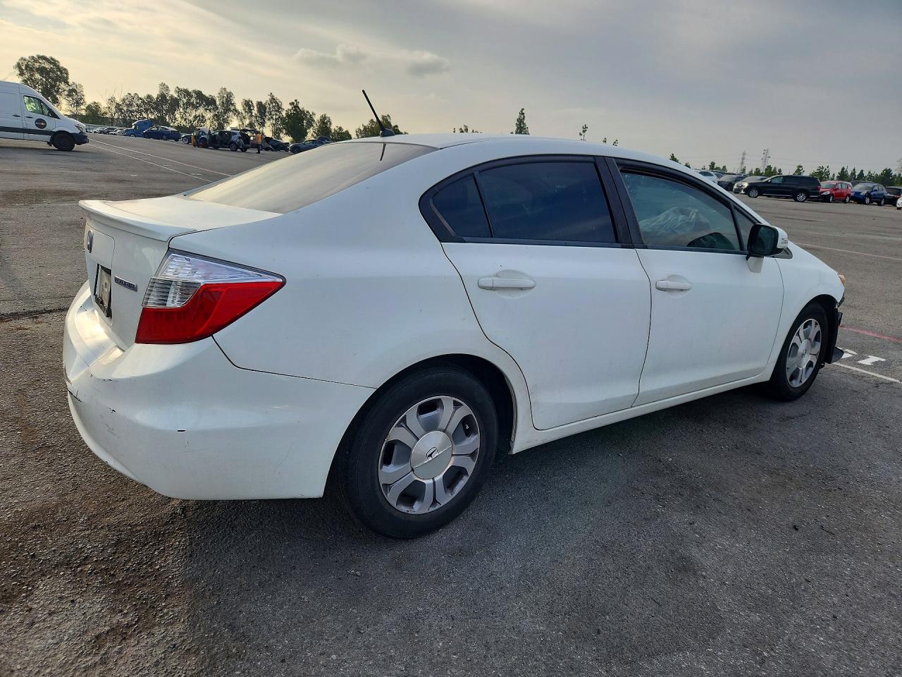 2012 Honda Civic Hybrid White vin: JHMFB4F24CS009537