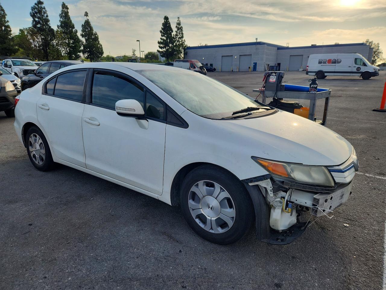 2012 Honda Civic Hybrid White vin: JHMFB4F24CS009537