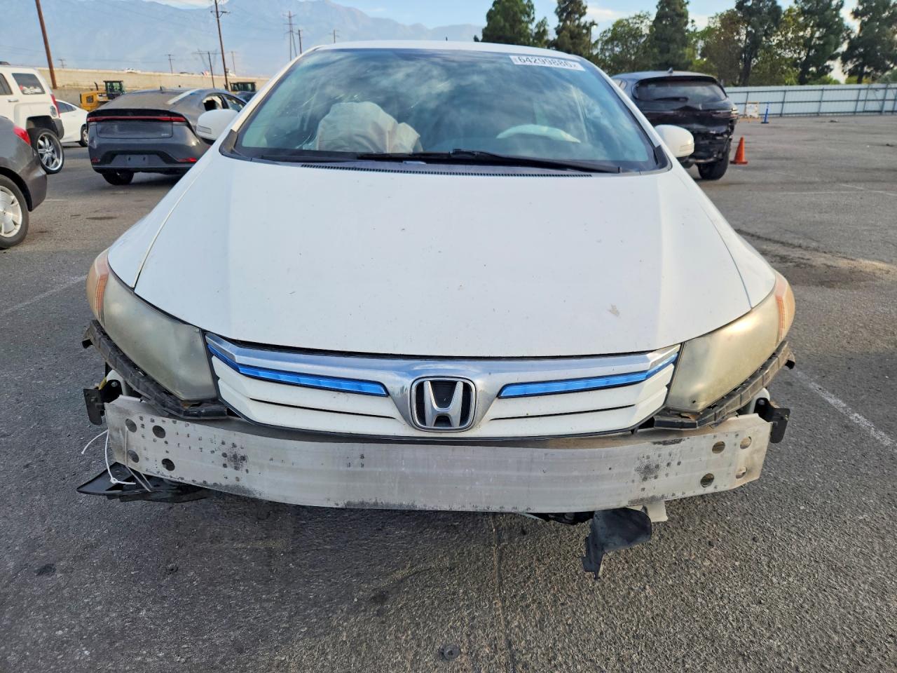 2012 Honda Civic Hybrid White vin: JHMFB4F24CS009537
